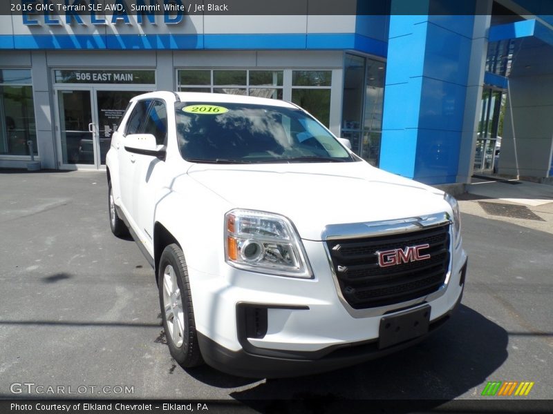 Summit White / Jet Black 2016 GMC Terrain SLE AWD