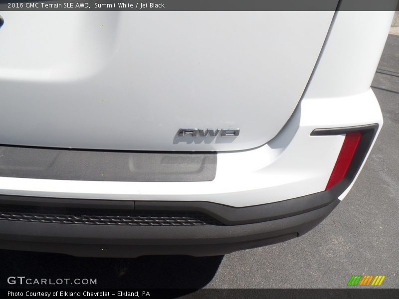 Summit White / Jet Black 2016 GMC Terrain SLE AWD