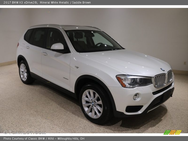 Mineral White Metallic / Saddle Brown 2017 BMW X3 xDrive28i