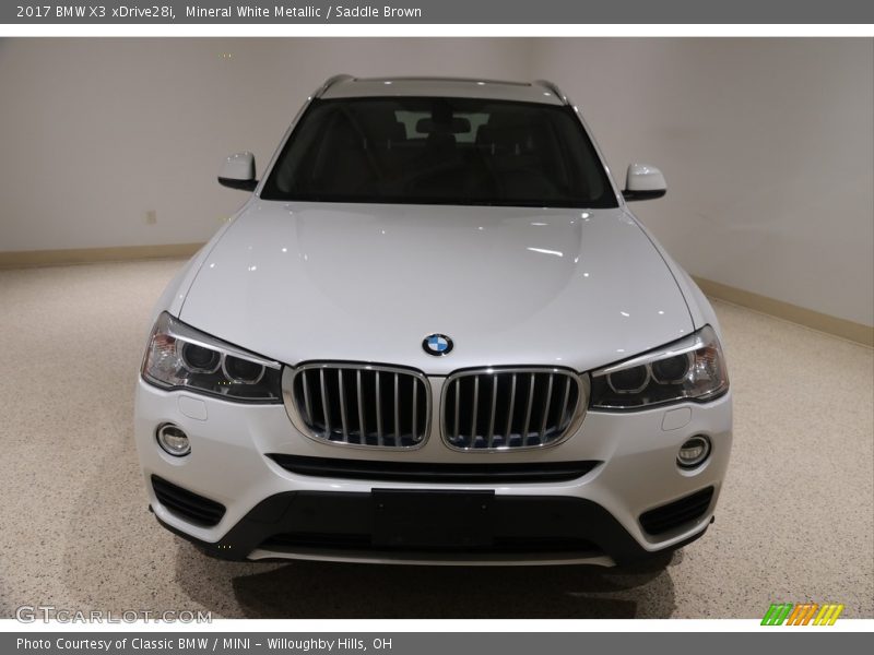 Mineral White Metallic / Saddle Brown 2017 BMW X3 xDrive28i