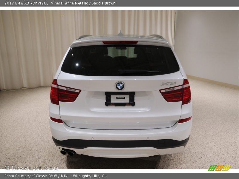 Mineral White Metallic / Saddle Brown 2017 BMW X3 xDrive28i