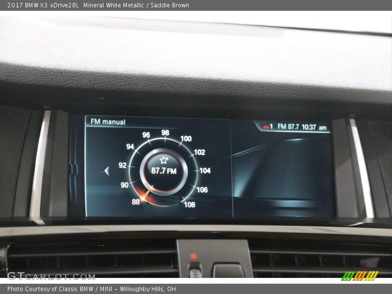 Mineral White Metallic / Saddle Brown 2017 BMW X3 xDrive28i