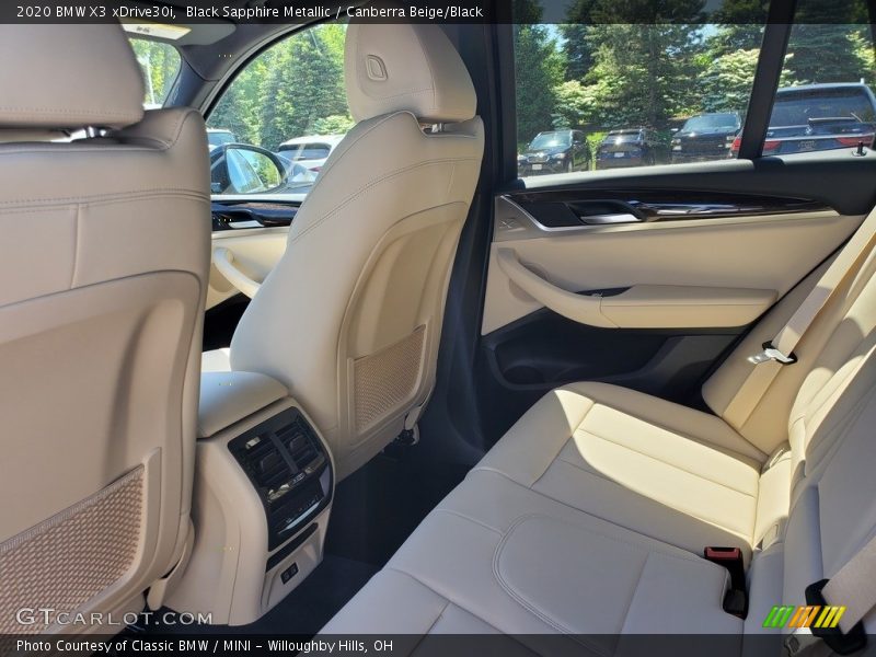 Black Sapphire Metallic / Canberra Beige/Black 2020 BMW X3 xDrive30i