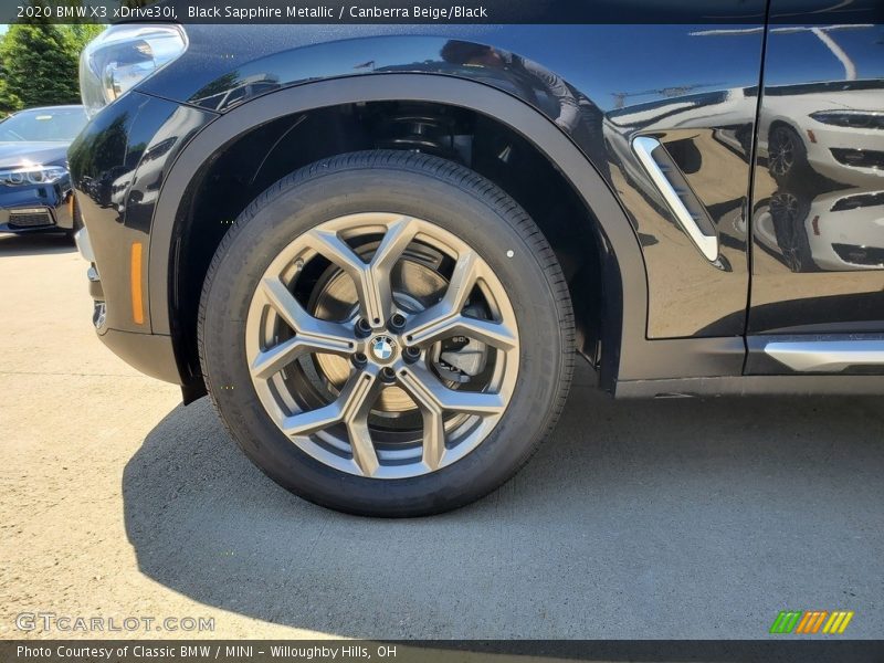 Black Sapphire Metallic / Canberra Beige/Black 2020 BMW X3 xDrive30i