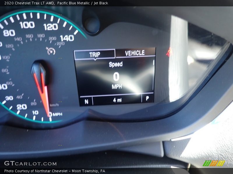 Pacific Blue Metallic / Jet Black 2020 Chevrolet Trax LT AWD