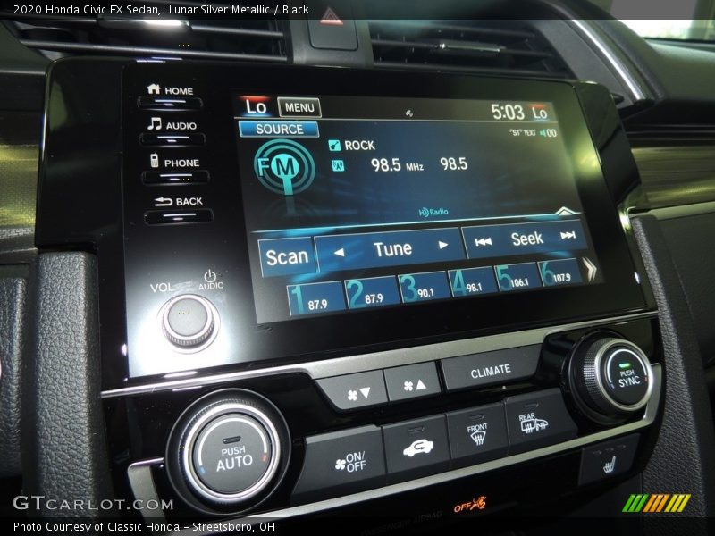 Lunar Silver Metallic / Black 2020 Honda Civic EX Sedan