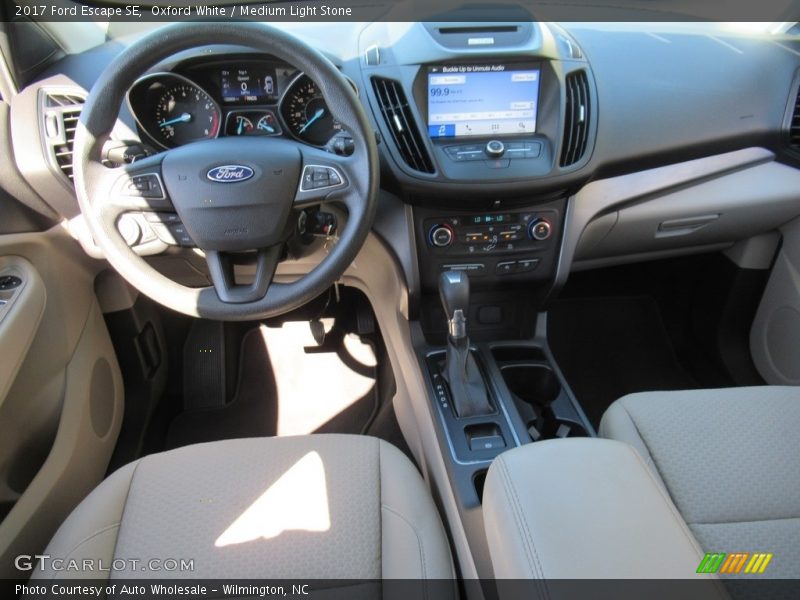 Oxford White / Medium Light Stone 2017 Ford Escape SE