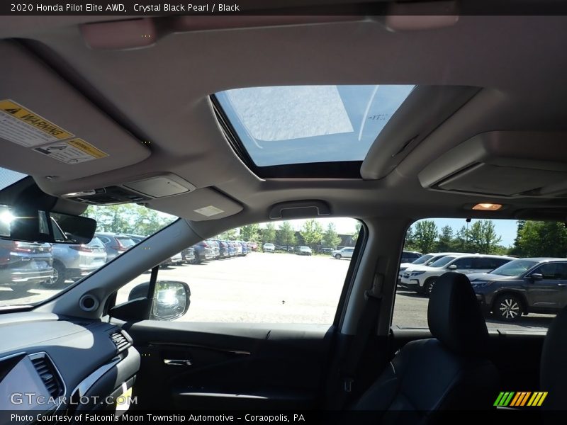 Crystal Black Pearl / Black 2020 Honda Pilot Elite AWD