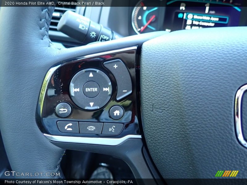 Crystal Black Pearl / Black 2020 Honda Pilot Elite AWD