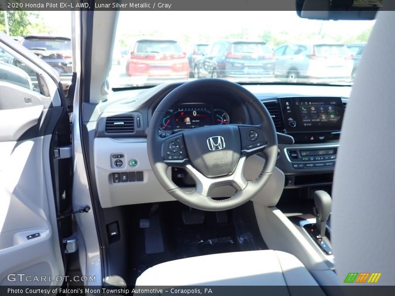 Lunar Silver Metallic / Gray 2020 Honda Pilot EX-L AWD
