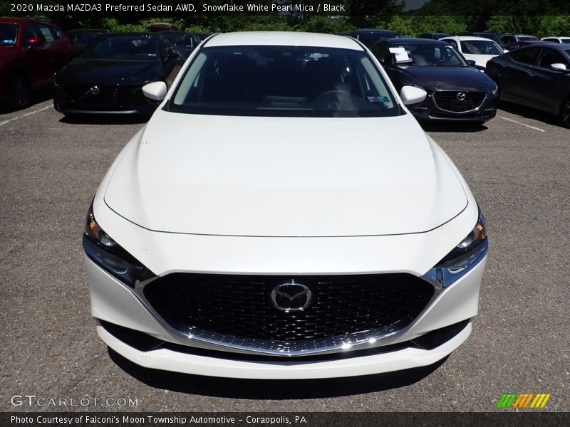 Snowflake White Pearl Mica / Black 2020 Mazda MAZDA3 Preferred Sedan AWD