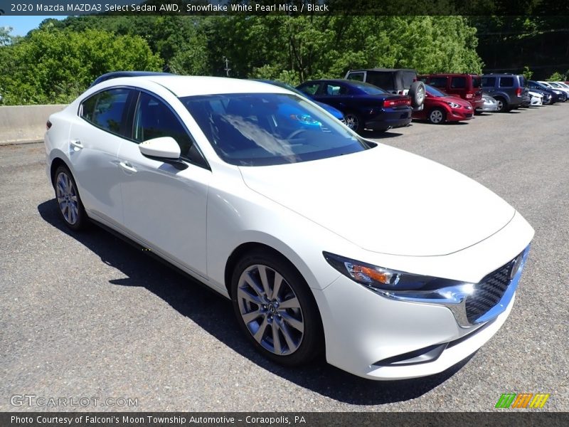 Snowflake White Pearl Mica / Black 2020 Mazda MAZDA3 Select Sedan AWD