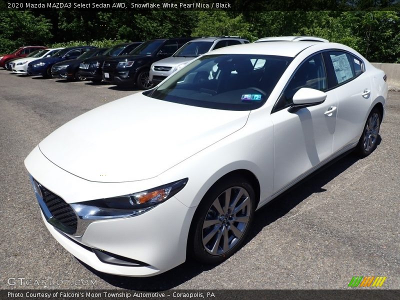 Snowflake White Pearl Mica / Black 2020 Mazda MAZDA3 Select Sedan AWD