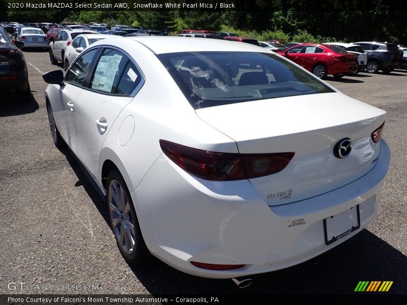 Snowflake White Pearl Mica / Black 2020 Mazda MAZDA3 Select Sedan AWD
