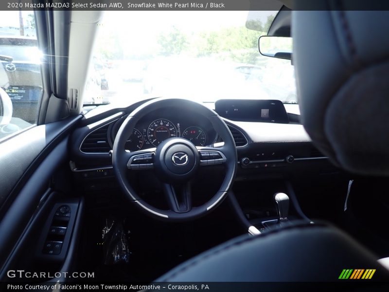 Snowflake White Pearl Mica / Black 2020 Mazda MAZDA3 Select Sedan AWD