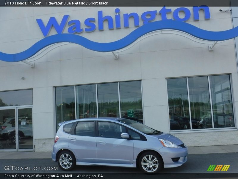 Tidewater Blue Metallic / Sport Black 2010 Honda Fit Sport