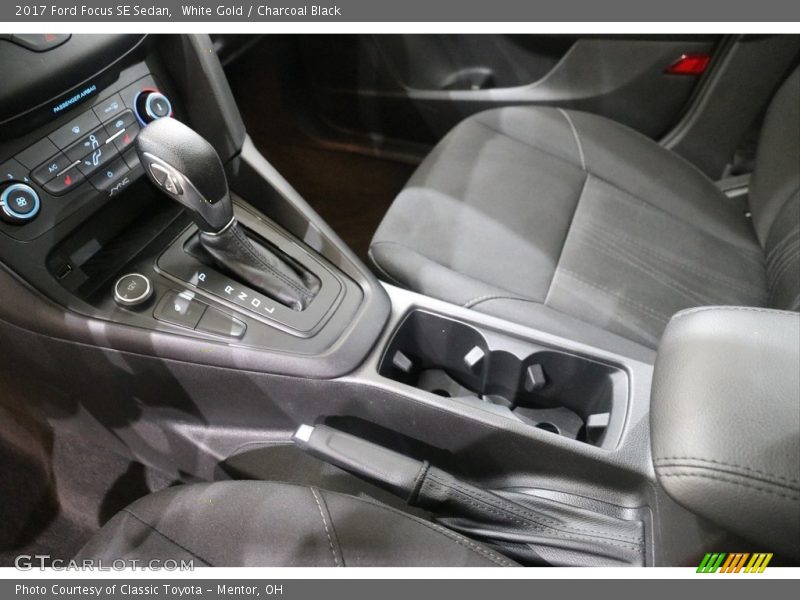 White Gold / Charcoal Black 2017 Ford Focus SE Sedan