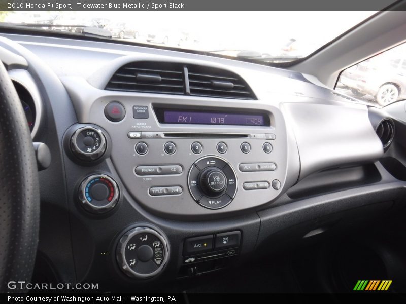 Tidewater Blue Metallic / Sport Black 2010 Honda Fit Sport