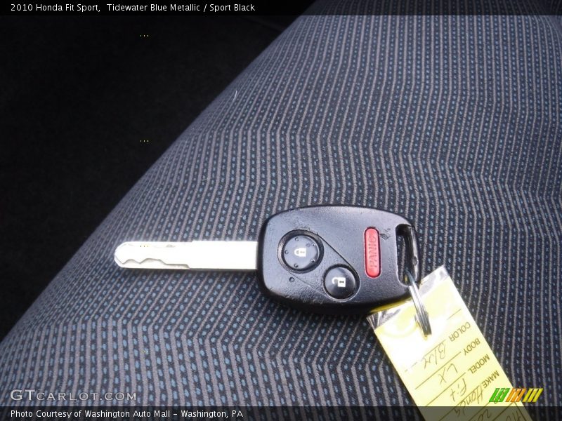 Tidewater Blue Metallic / Sport Black 2010 Honda Fit Sport