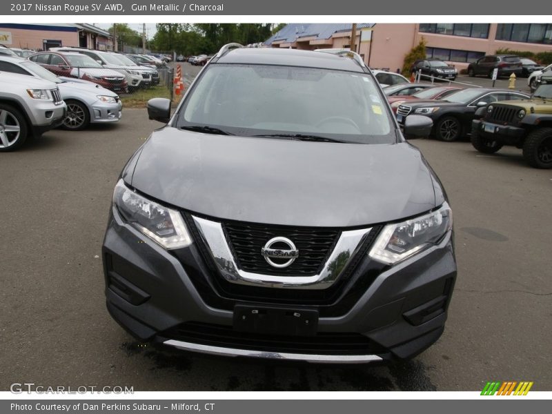 Gun Metallic / Charcoal 2017 Nissan Rogue SV AWD