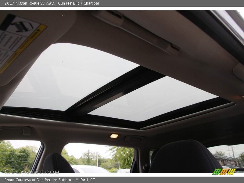 Gun Metallic / Charcoal 2017 Nissan Rogue SV AWD