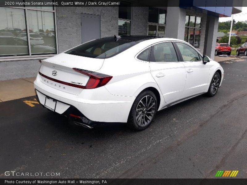 Quartz White / Dark Gray/Camel 2020 Hyundai Sonata Limited