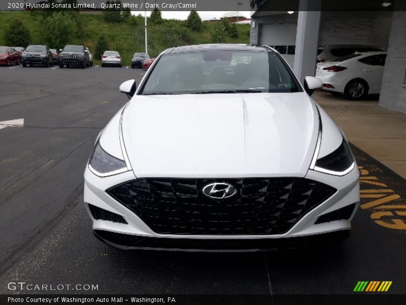 Quartz White / Dark Gray/Camel 2020 Hyundai Sonata Limited