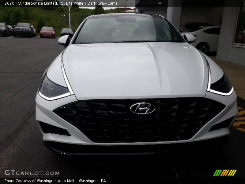 Quartz White / Dark Gray/Camel 2020 Hyundai Sonata Limited