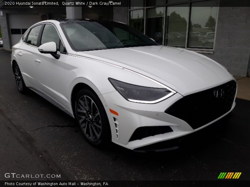 Quartz White / Dark Gray/Camel 2020 Hyundai Sonata Limited