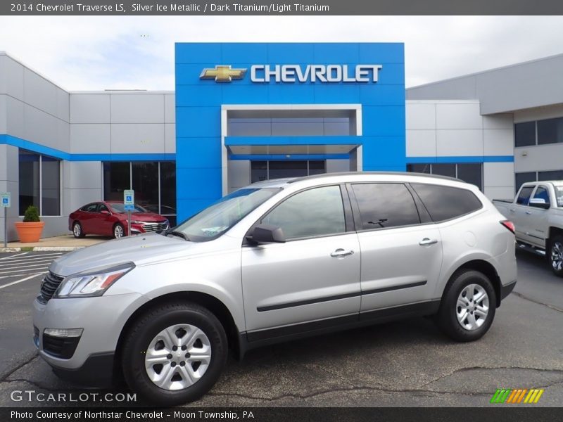 Silver Ice Metallic / Dark Titanium/Light Titanium 2014 Chevrolet Traverse LS