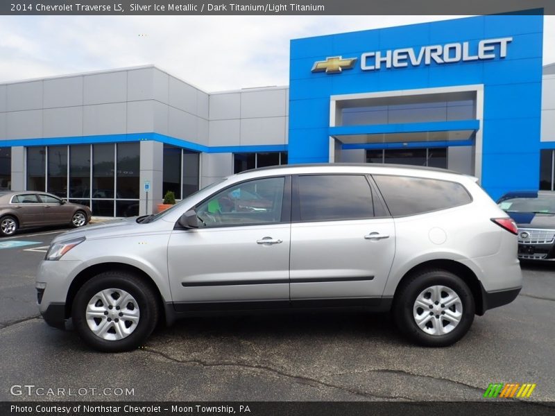 Silver Ice Metallic / Dark Titanium/Light Titanium 2014 Chevrolet Traverse LS