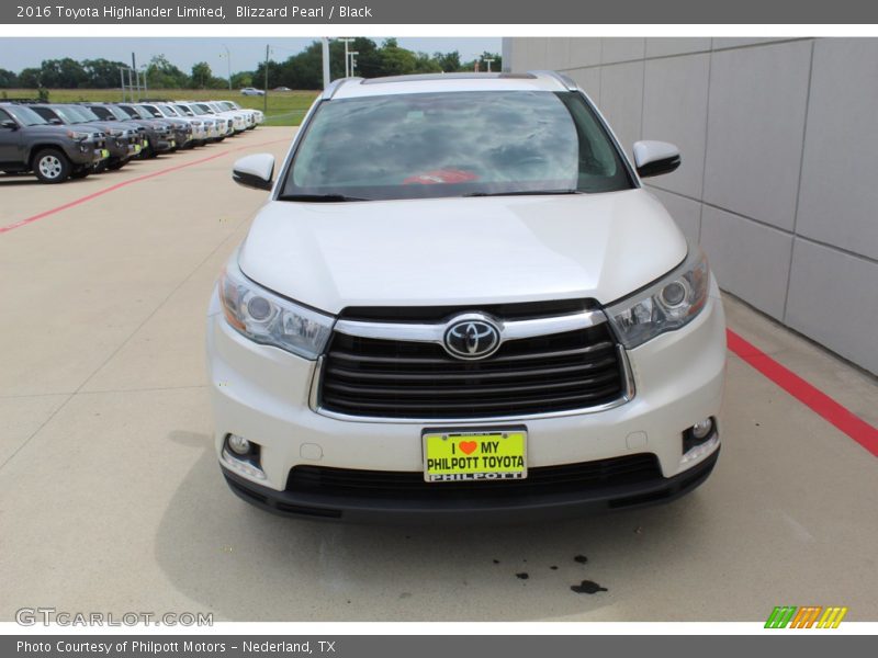 Blizzard Pearl / Black 2016 Toyota Highlander Limited