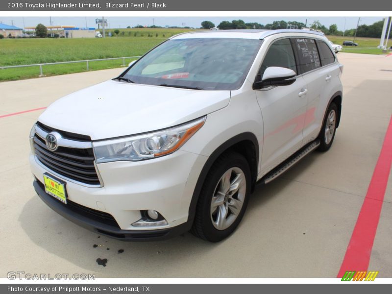 Blizzard Pearl / Black 2016 Toyota Highlander Limited