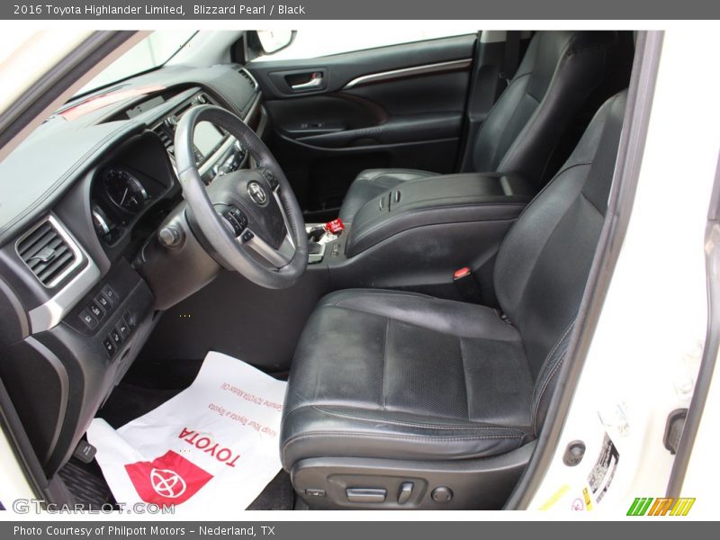 Blizzard Pearl / Black 2016 Toyota Highlander Limited