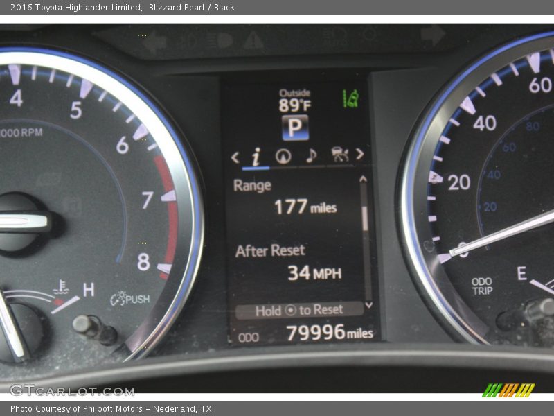 Blizzard Pearl / Black 2016 Toyota Highlander Limited