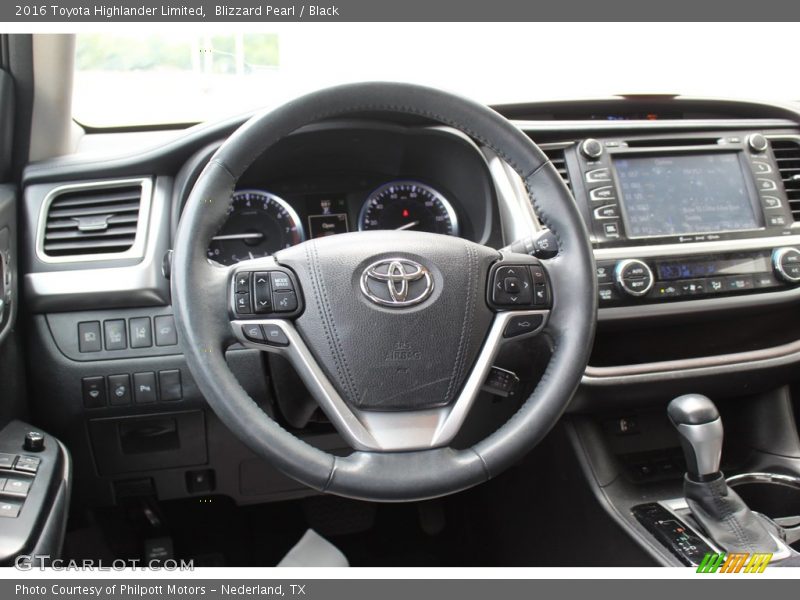 Blizzard Pearl / Black 2016 Toyota Highlander Limited