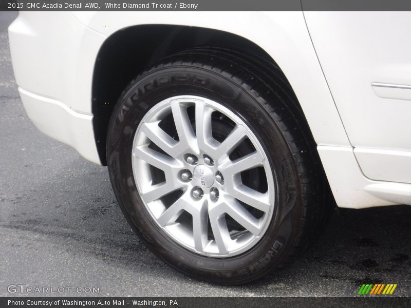 White Diamond Tricoat / Ebony 2015 GMC Acadia Denali AWD