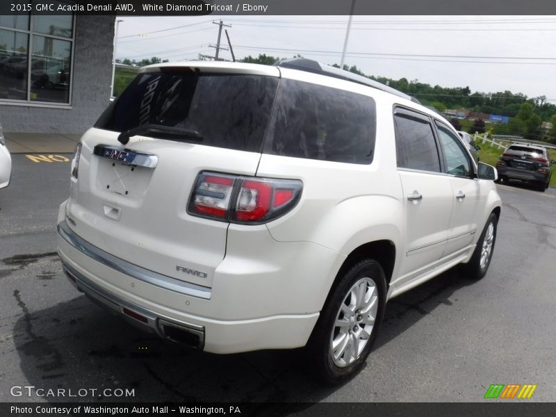 White Diamond Tricoat / Ebony 2015 GMC Acadia Denali AWD