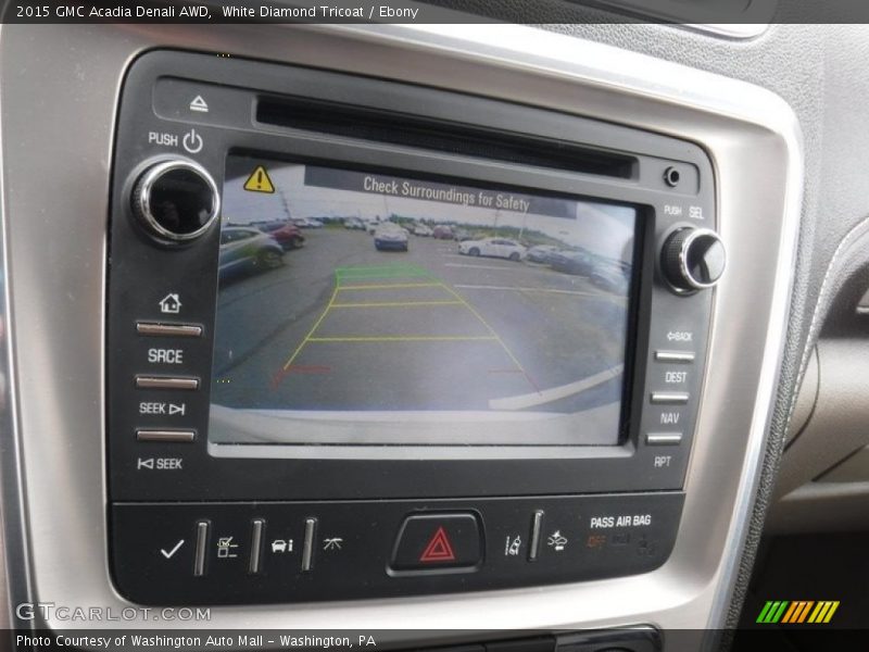 White Diamond Tricoat / Ebony 2015 GMC Acadia Denali AWD