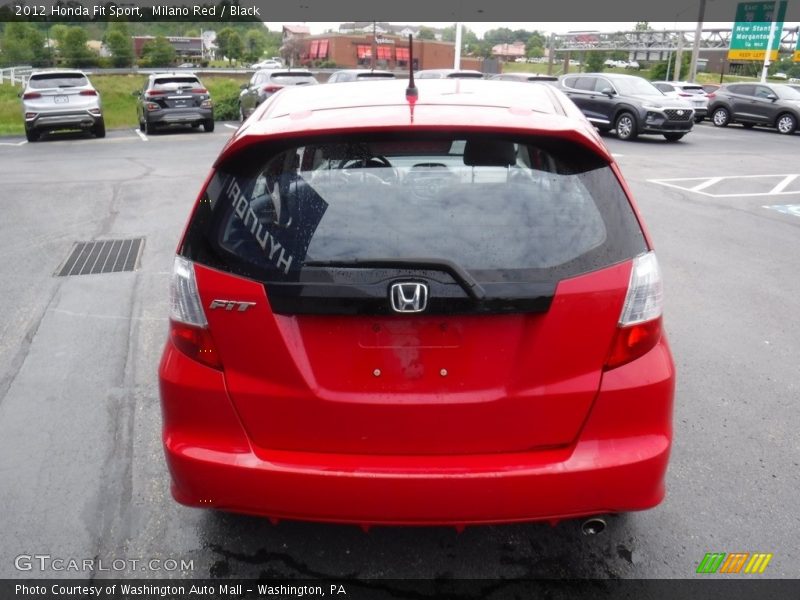 Milano Red / Black 2012 Honda Fit Sport