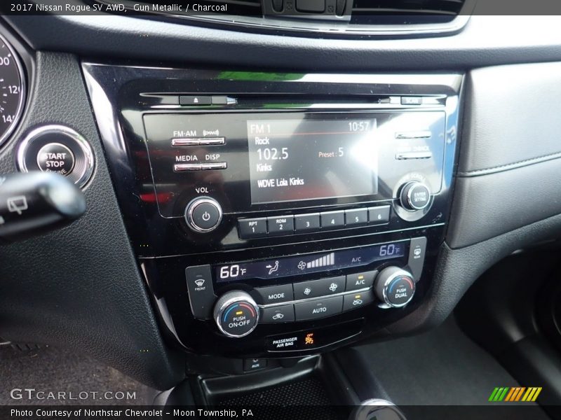 Gun Metallic / Charcoal 2017 Nissan Rogue SV AWD