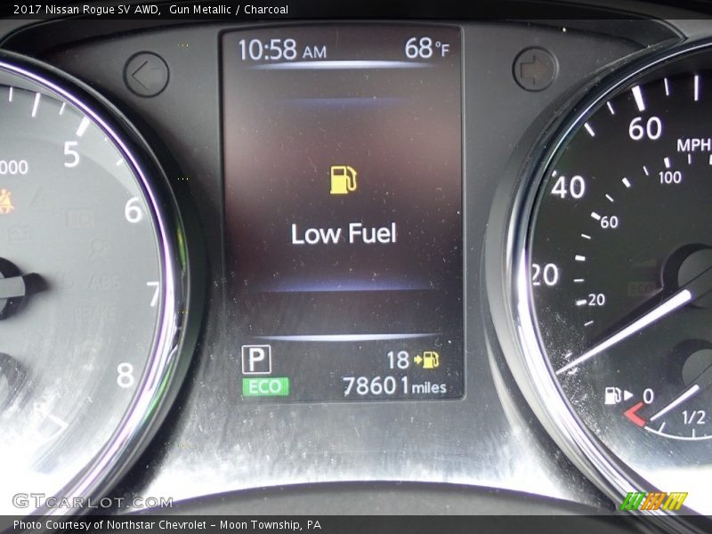 Gun Metallic / Charcoal 2017 Nissan Rogue SV AWD