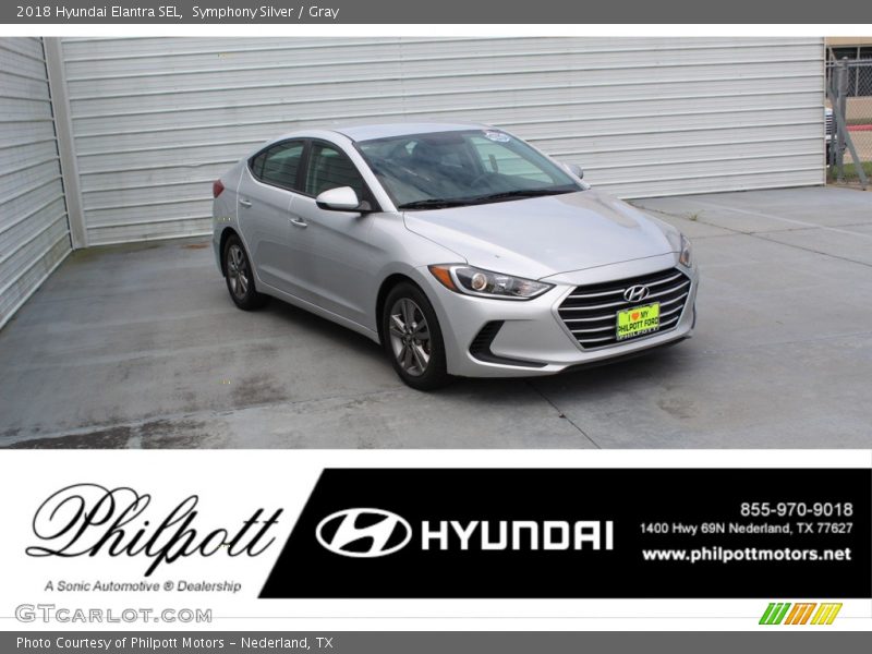 Symphony Silver / Gray 2018 Hyundai Elantra SEL