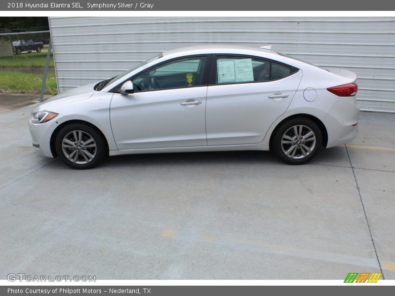 Symphony Silver / Gray 2018 Hyundai Elantra SEL