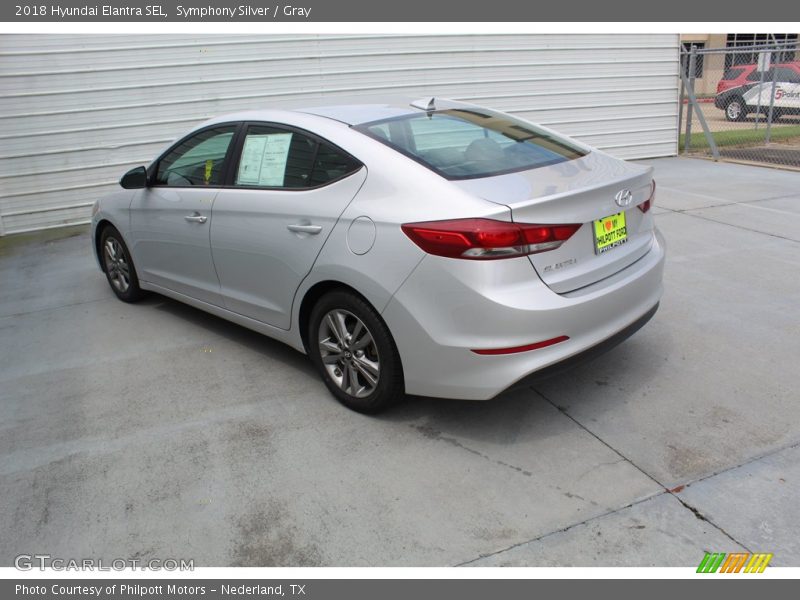 Symphony Silver / Gray 2018 Hyundai Elantra SEL