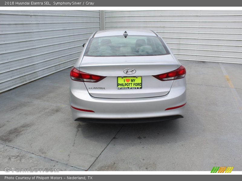 Symphony Silver / Gray 2018 Hyundai Elantra SEL