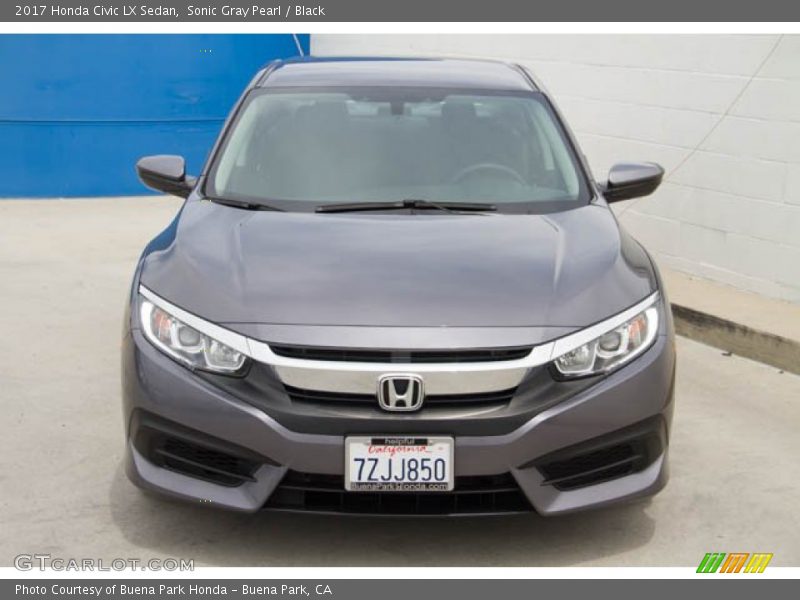 Sonic Gray Pearl / Black 2017 Honda Civic LX Sedan