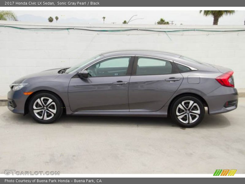 Sonic Gray Pearl / Black 2017 Honda Civic LX Sedan