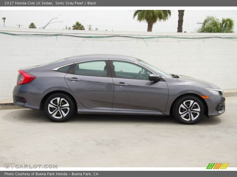 Sonic Gray Pearl / Black 2017 Honda Civic LX Sedan