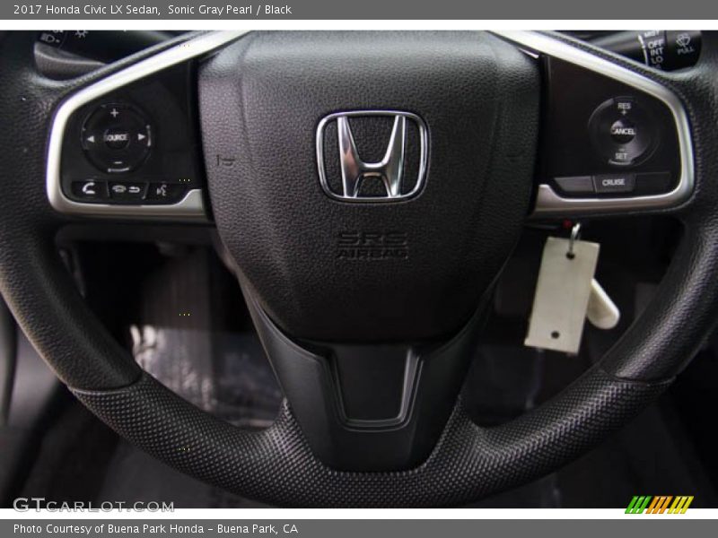 Sonic Gray Pearl / Black 2017 Honda Civic LX Sedan